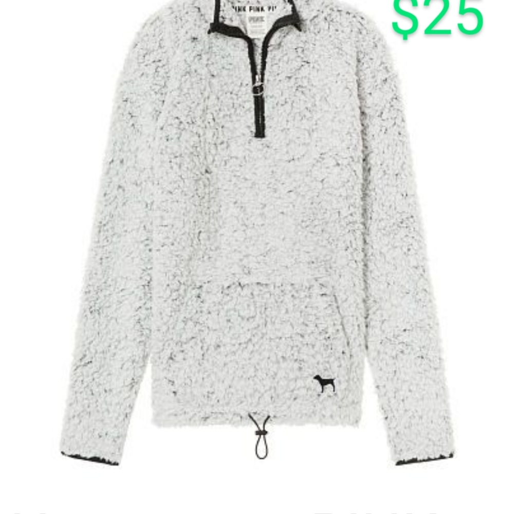 White shepra pink pullover